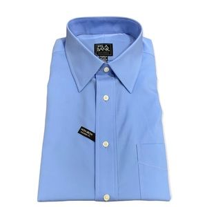 JOS A BANK Executive Collection Tailored Fit Blue Button Down Dress Shirt 17.5